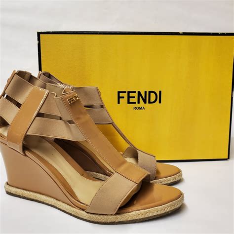 fendi patent leather wedge sandals|Fendi Women's Patent Leather Sandals and Flip Flops.